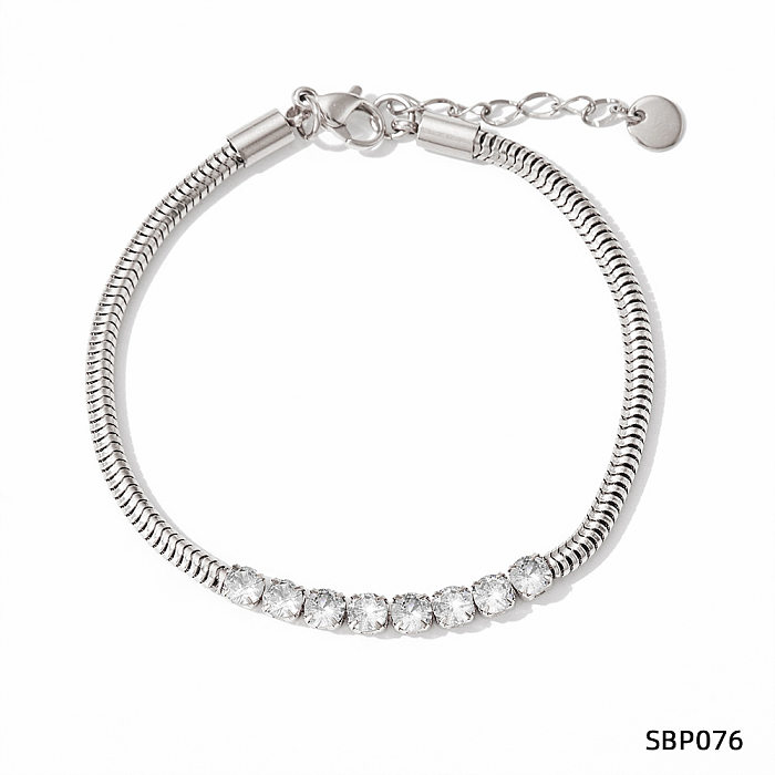 Wholesale Retro Geometric Stainless Steel Titanium Steel Bracelets Necklace