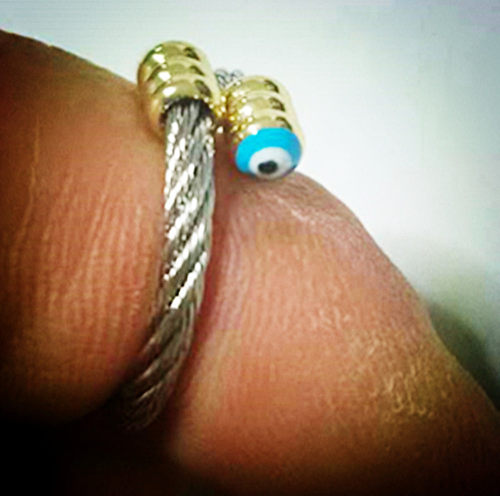 Basic Retro Devil'S Eye Stainless Steel Copper Rings Bracelets