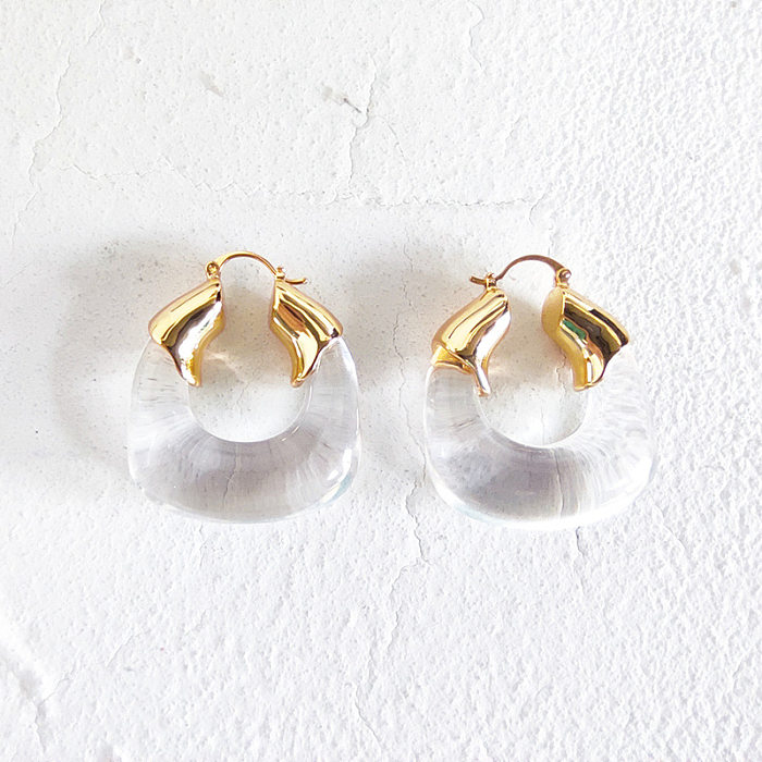 1 Pair Fashion U Shape Brass Plating Earrings