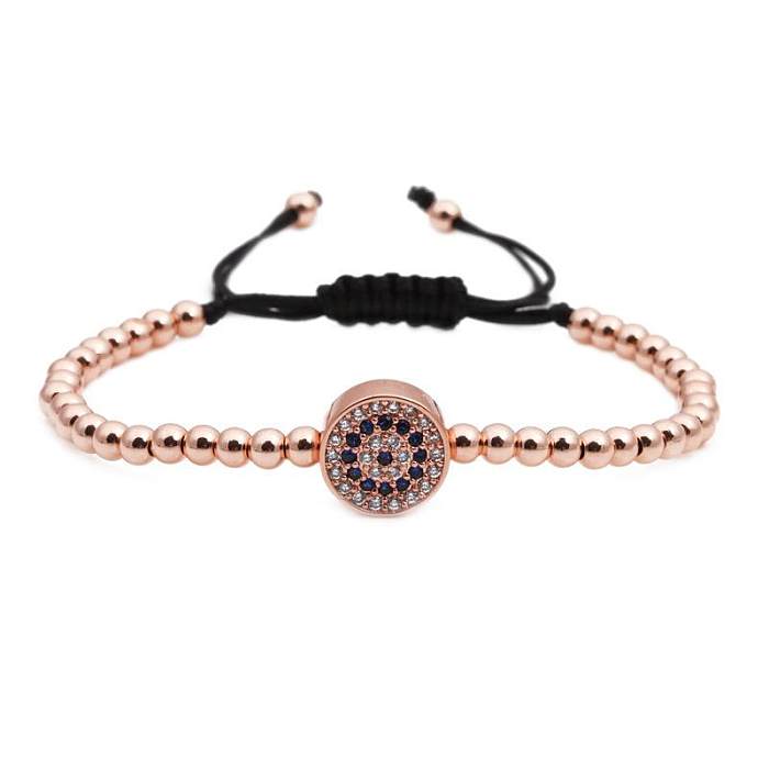 Fashion Copper Bead Weaving Bracelet NHYL122552
