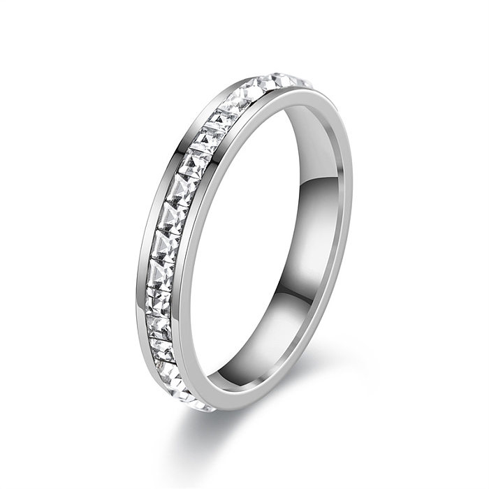 Ornamento europeu e americano amazon novo anel inoxidável douyin influenciador on-line mesmo estilo anel estrelado feminino zircão diamante completo