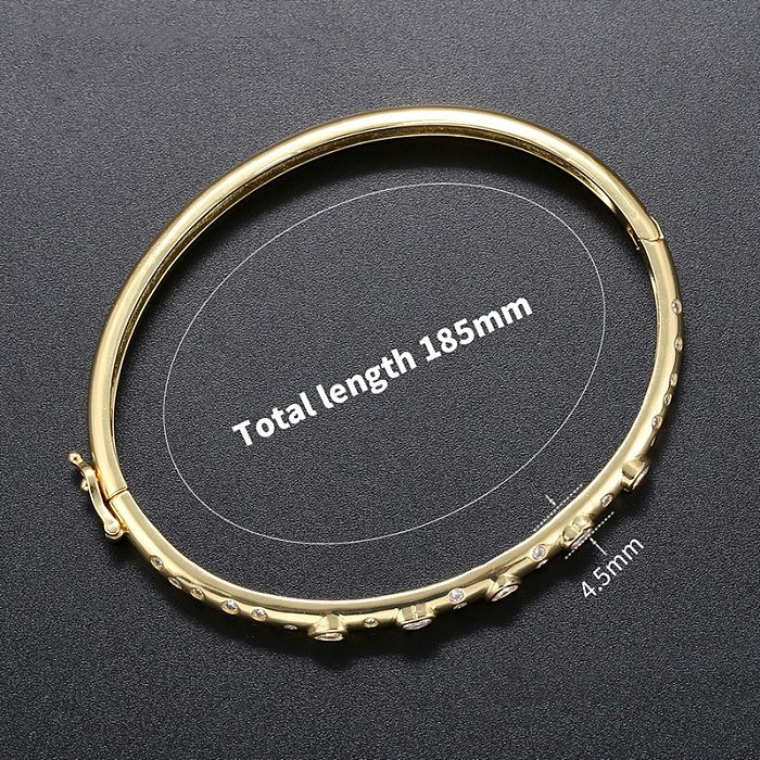 Bracelet en Zircon plaqué cuivre en forme de cœur, 1 pièce, à la mode