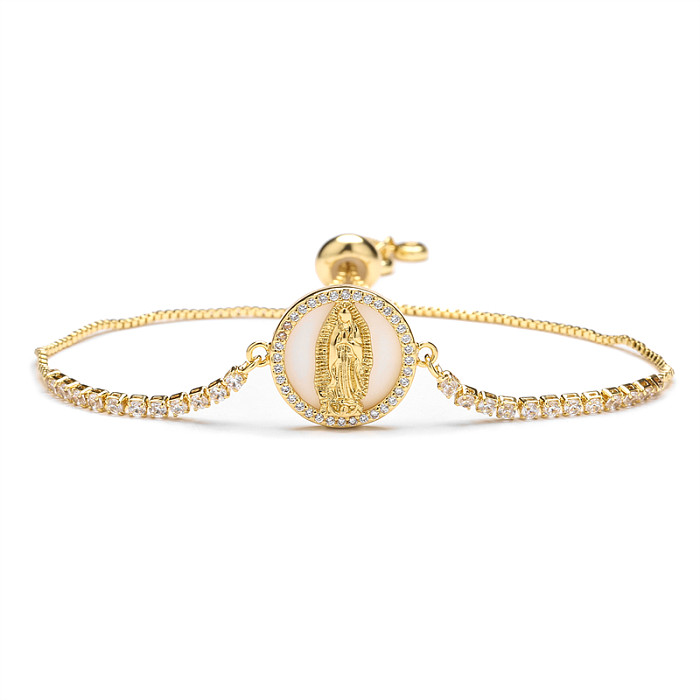 Bracelets en Zircon avec incrustation de cuivre, arbre de foi artistique, papillon, 1 pièce