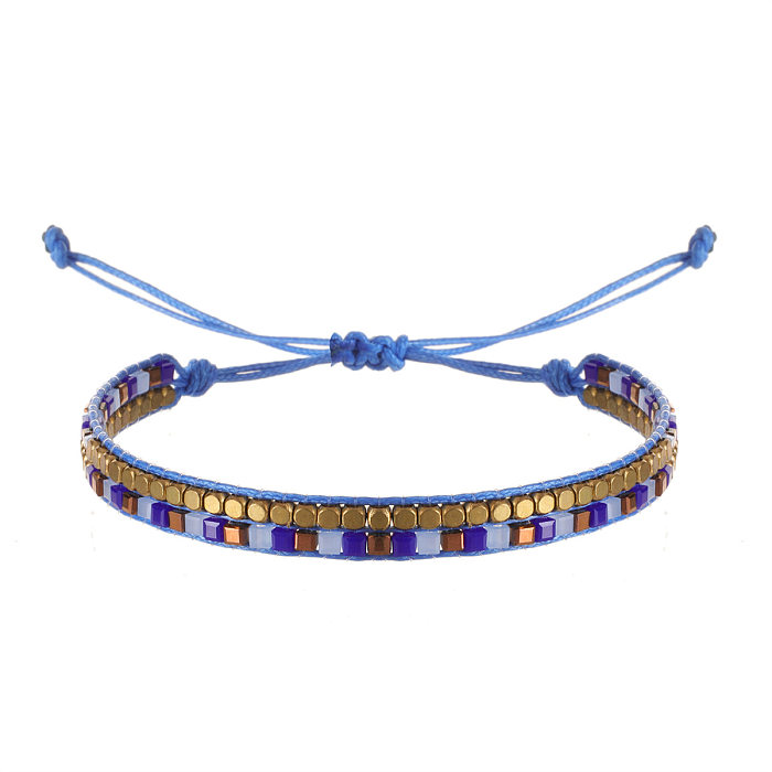 Bohemian Square Crystal Copper Knitting Bracelets