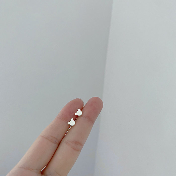 1 Set Simple Style Star Copper Ear Studs