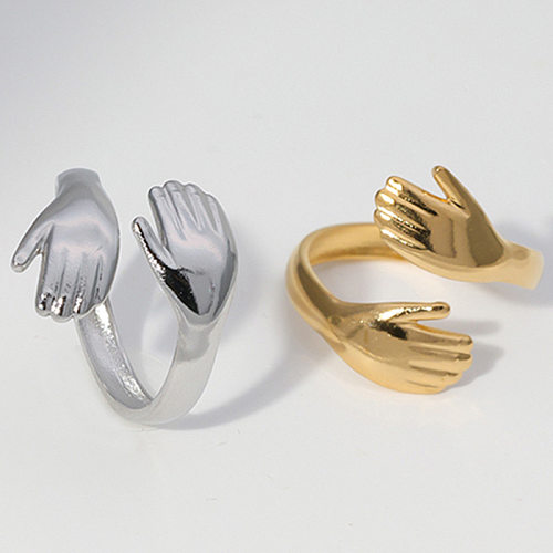 Fashion Palm Stainless Steel Open Ring 1 Piece