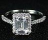 Fashion Square Copper Inlay Zircon Rings 1 Piece
