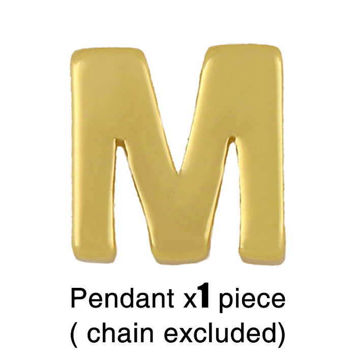 Glänzende Halskette mit 26 englischen Buchstaben-Anhängern