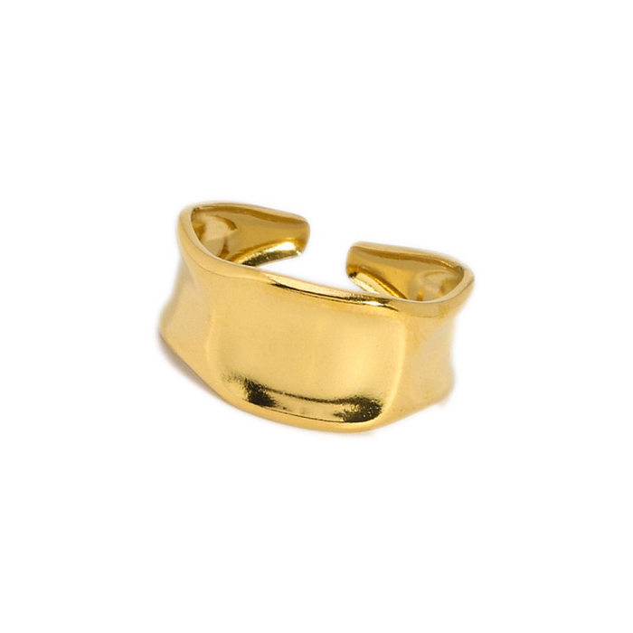 Casual Elegant Modern Style Geometric Stainless Steel Plating 18K Gold Plated Open Rings
