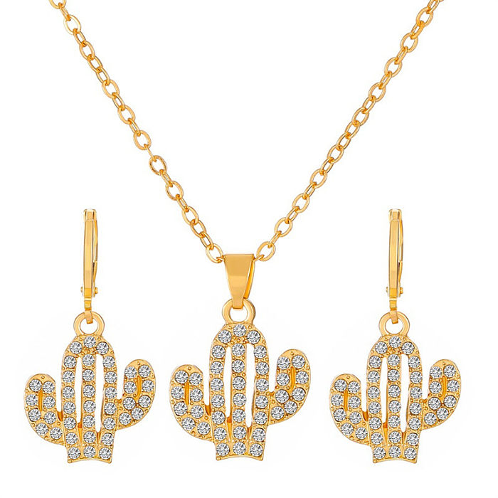 Modische Halskette in Herzform, Schmetterling, Kupfer, vergoldet, versilbert, Inlay, Zirkon, 1 Set