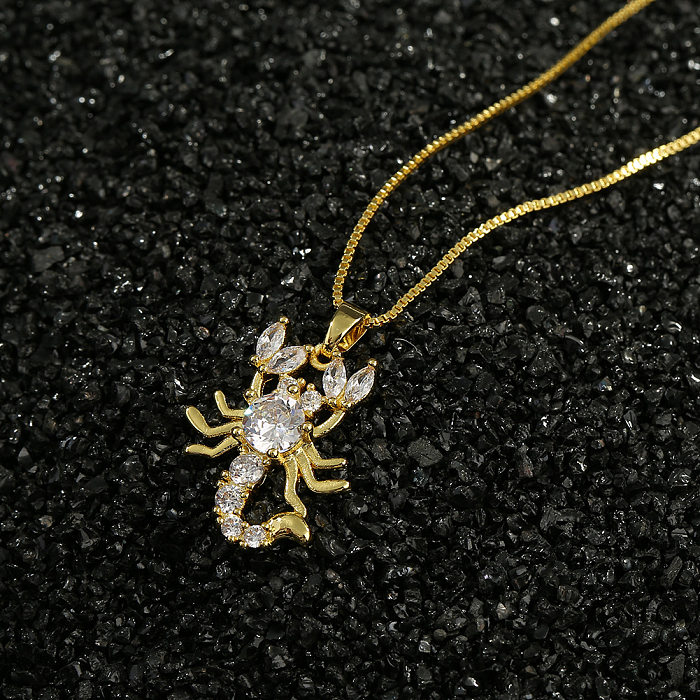 Einfache Halskette mit Skorpion-Anhänger aus Kupfer