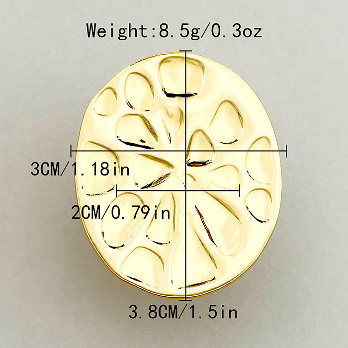 Estilo moderno casual estilo simples geométrico aço inoxidável polimento anéis abertos banhados a ouro