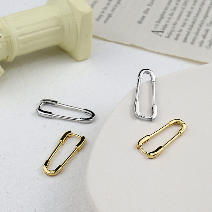 New Paperclip Earrings Fashion Minimalist Creative DIY Small Pin Copper Earrings