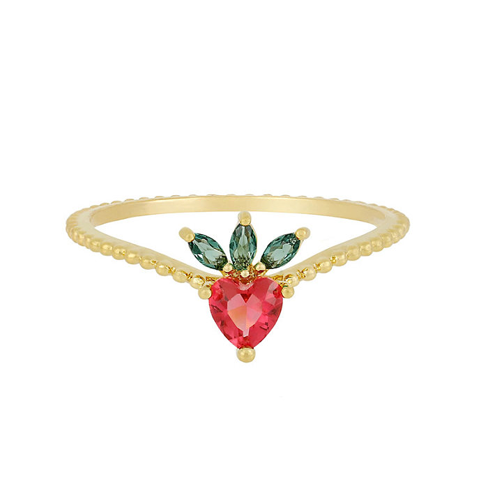 Bijoux en gros couleur Zirconium cerise pêche fruits tropicaux anneaux