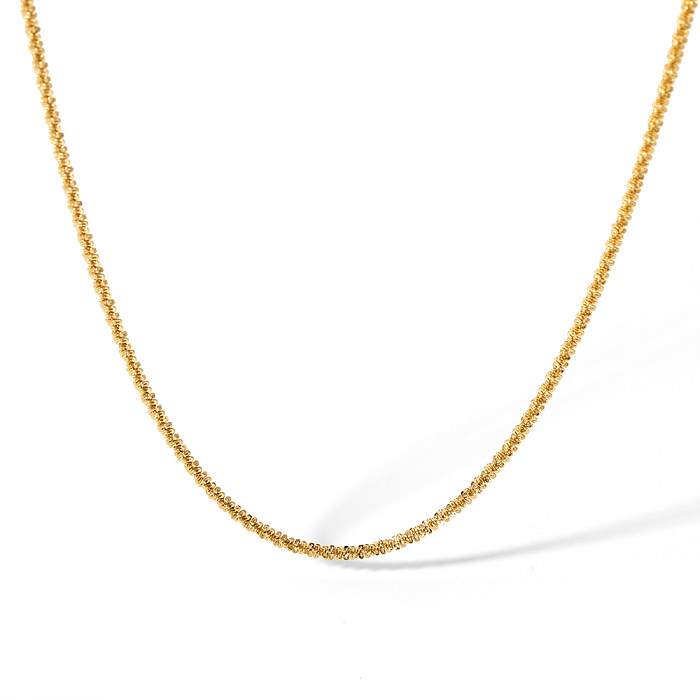 IG-Style-Armband-Halskette mit einfarbiger Edelstahlbeschichtung und 18-Karat-Vergoldung