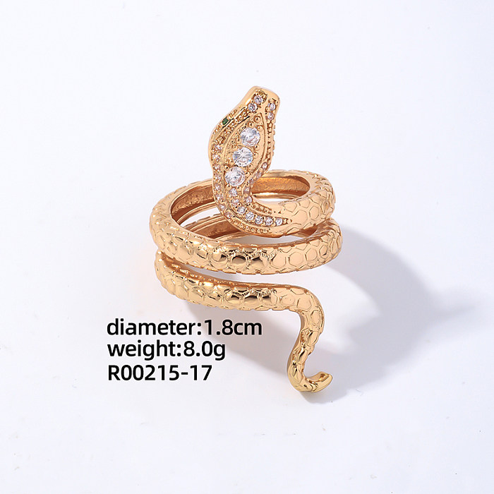 Luxuoso estilo simples brilhante quadrado olho cobre chapeamento incrustado zircão branco banhado a ouro anéis abertos