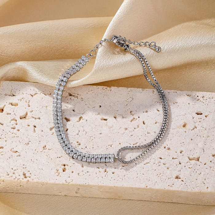Bracelets plaqués or 14 carats avec incrustation de cuivre de couleur unie pour trajet élégant