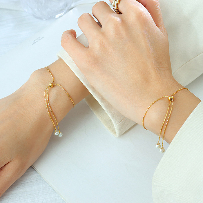 Basic Solid Color Titanium Steel Bracelets Necklace
