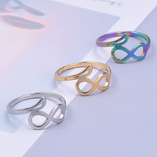 Anéis de polimento de aço inoxidável infinito estilo clássico