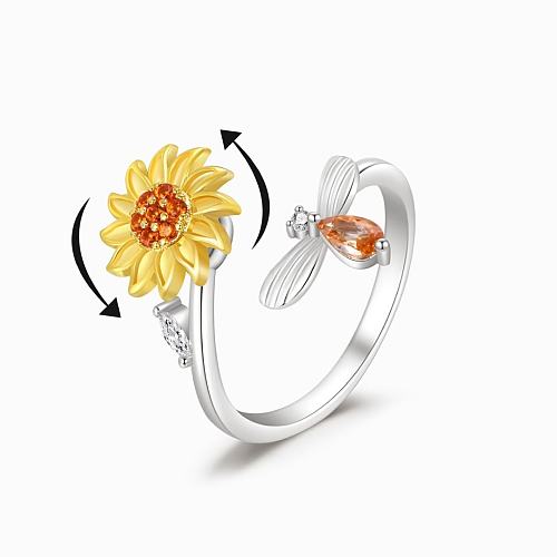 Fashion Animal Flower Copper Plating Open Ring 1 Piece