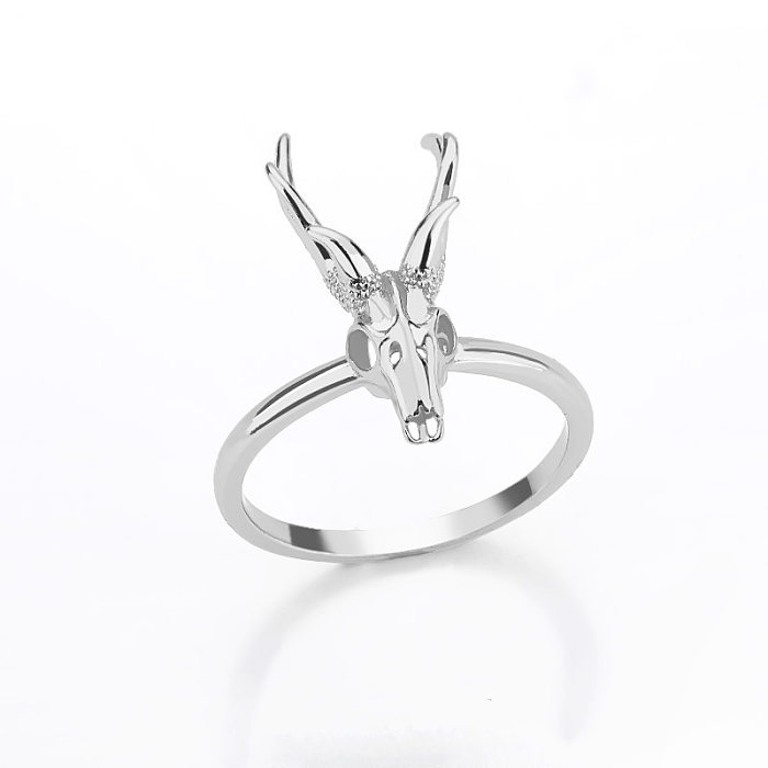Simple Style Classic Style Antelope Brass Hollow Out Rings