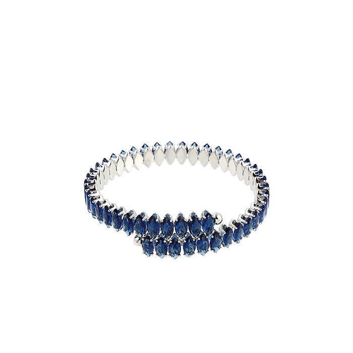 Simple Style Round Copper Inlay Zircon Bracelets Necklace