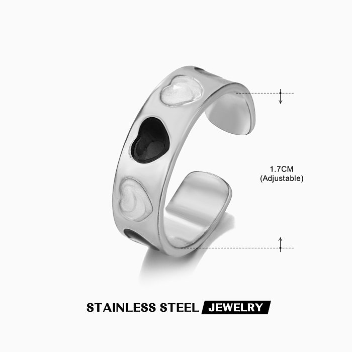 Cool Style Geometric Stainless Steel Open Ring In Bulk
