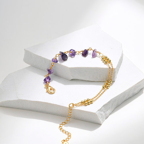 Bracelets plaqués or 18 carats de la chaîne de placage de cuivre géométrique Streetwear
