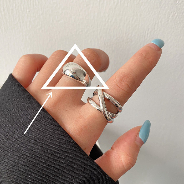 Hip-Hop Streetwear Geometric Copper Open Ring