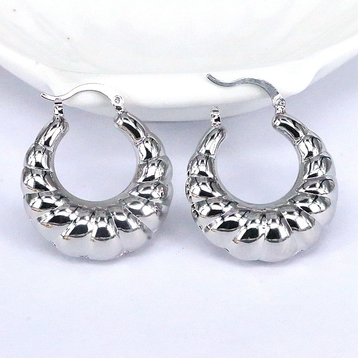 1 Pair Vintage Style Simple Style U Shape Plating Copper Gold Plated Silver Plated Earrings