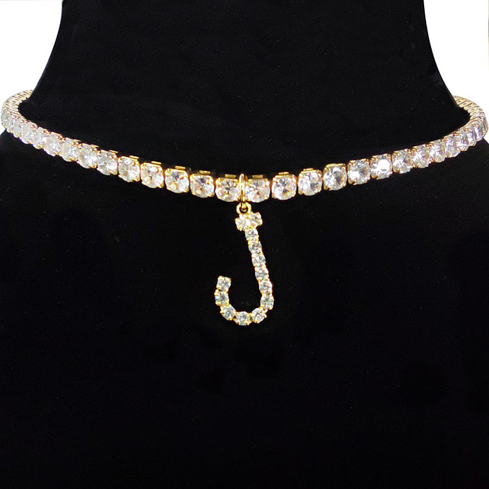 Fashion Heart Shape Copper Inlay Rhinestones Necklace 1 Piece