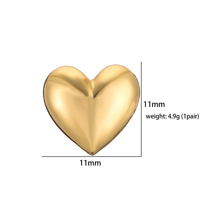 قلادة على شكل قلب كاجوال بتصميم عتيق وبسيط على شكل قلب مطلية بالذهب عيار 18 قيراط