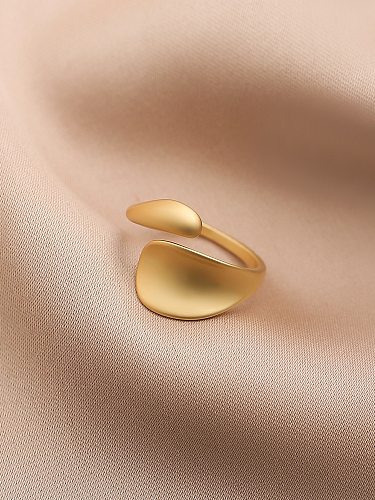 Retro Simple Style Streetwear Geometric Copper Plating Open Ring