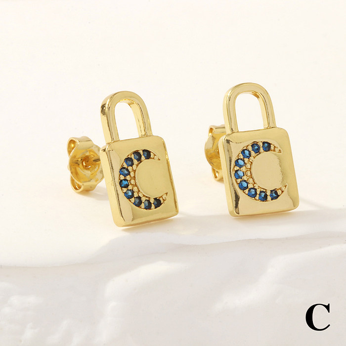1 Pair Shiny Pentagram Cross Heart Shape Plating Inlay Copper Zircon 18K Gold Plated Drop Earrings