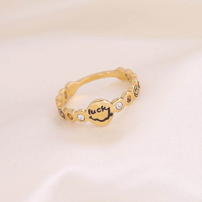 European And American Star Moon Butterfly Smiley Ring Fashion Joint Ring Stainless Steel Ring