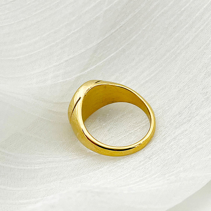 Wholesale Simple Style Roman Style Commute Star Stainless Steel Plating Gold Plated Rings