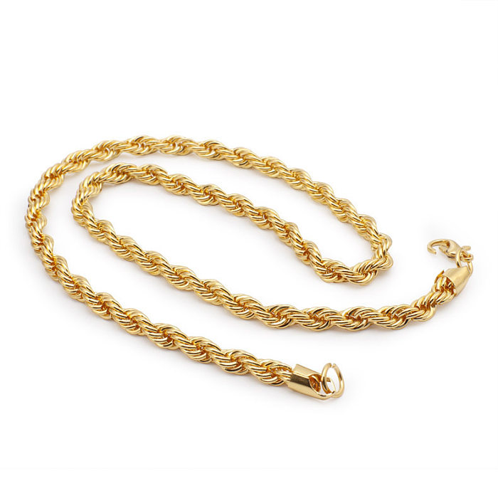 Simple Style Solid Color Copper Plating Bracelets Necklace