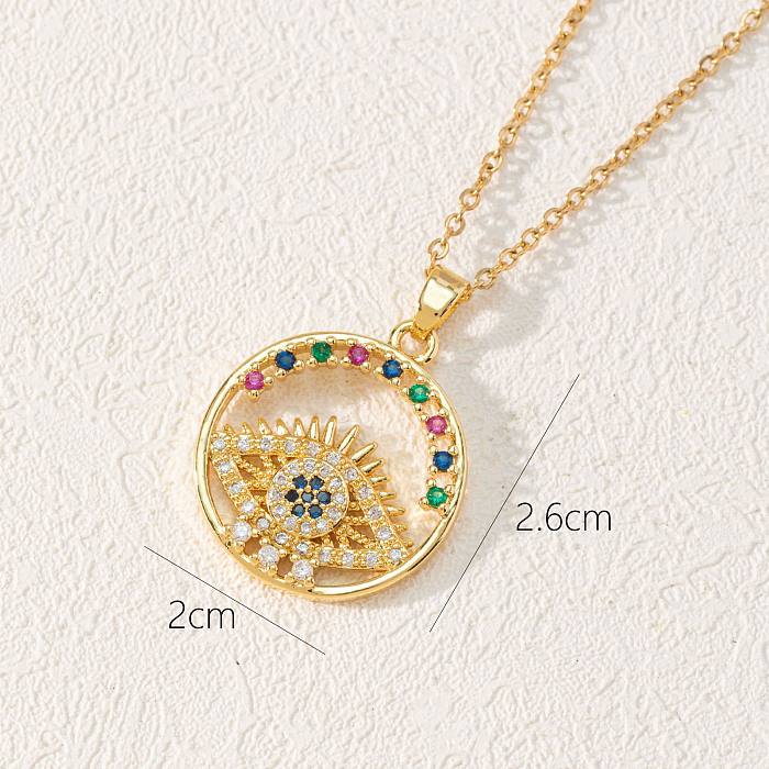 1 Piece Fashion Geometric Copper Plating Zircon Necklace