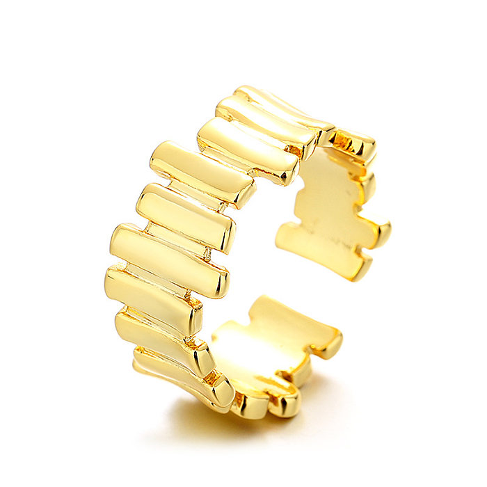1 Piece Fashion Irregular Copper Plating Open Ring
