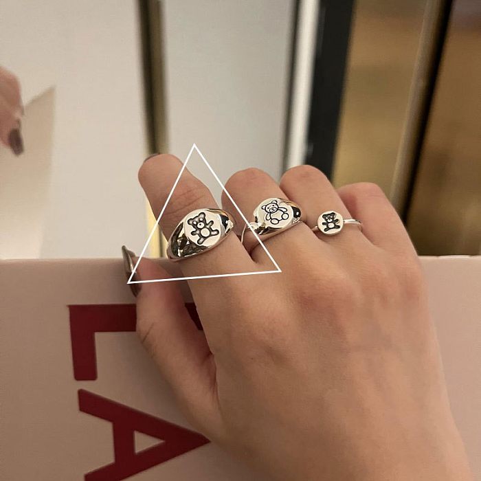 Elegant Lady Simple Style Geometric Copper Plating Open Rings