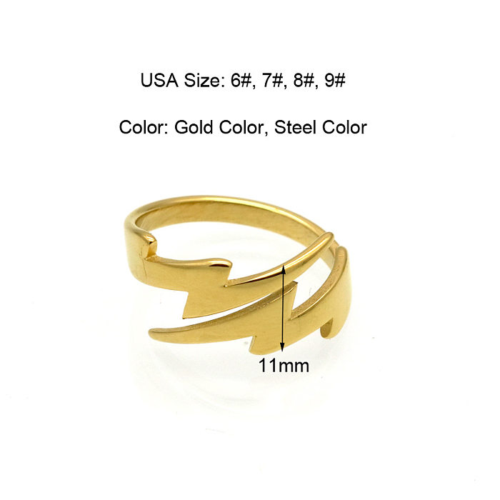 1 Stück einfache, einfarbige Ringe aus Titanstahl