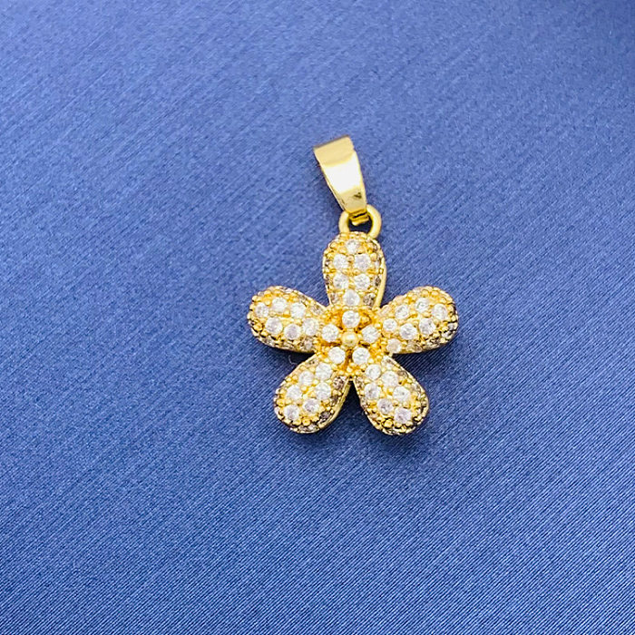 Simple Style Swan Heart Shape Butterfly Copper Irregular Rhinestones Opal Pendant Necklace