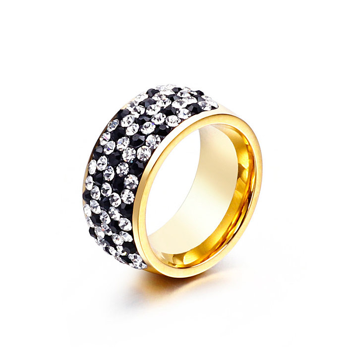 European And American Studded Diamond Ring Fashion Personality Exaggerated Trend Ring