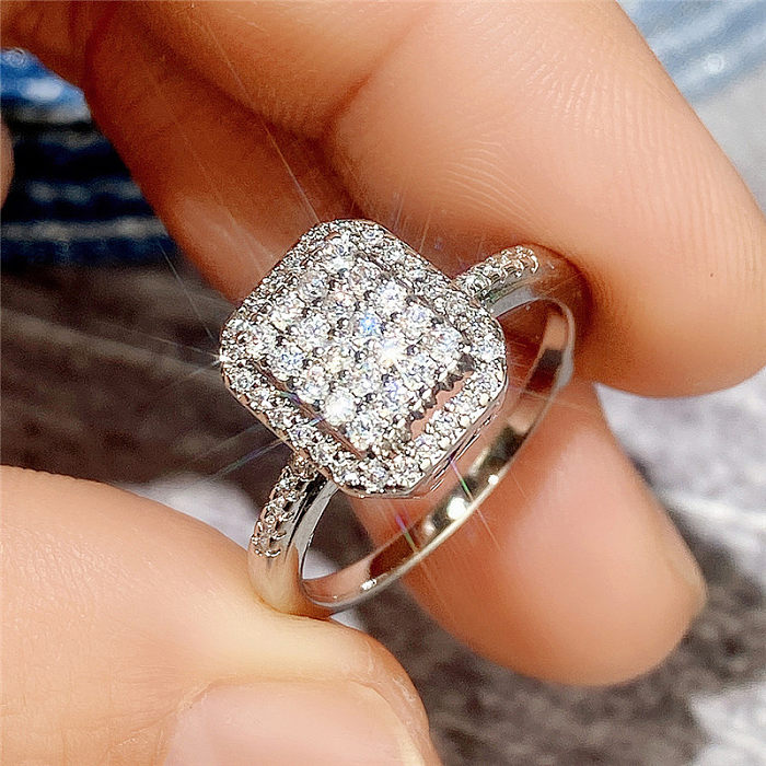Wholesale Full Rhinestone Zircon Cooper Women's Ring