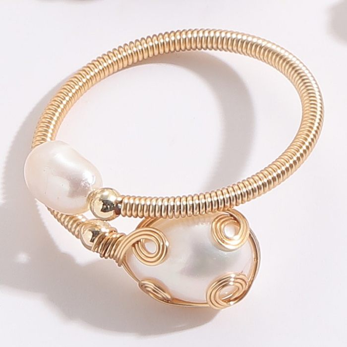 1 Piece Fashion Classic Style Commute Irregular Copper Asymmetrical Copper Rings