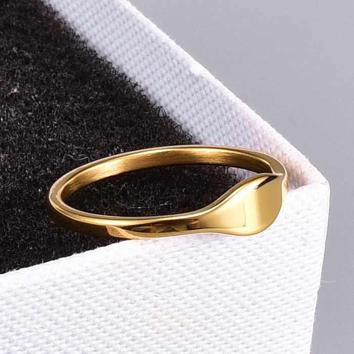 Designer-Modemarke, schlichter, glänzender Ring, Persönlichkeitsring aus Titanstahl