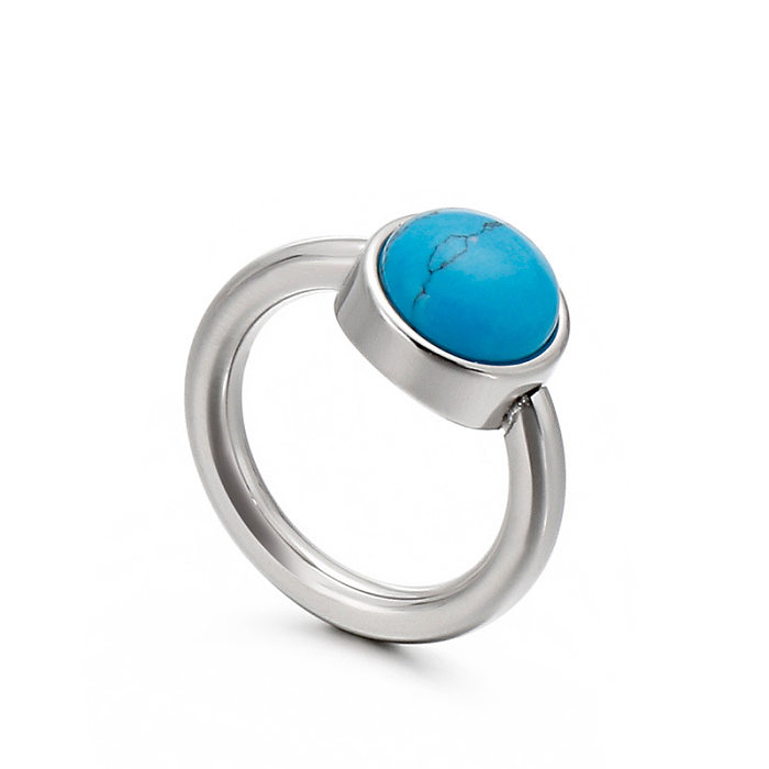 Mode-Edelstahl-Mehrfarben-Opal-Ring-Großhandelsschmuck