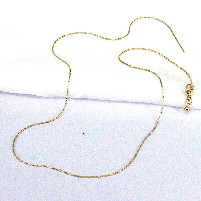 1 Piece Simple Style Solid Color Copper Plating Necklace