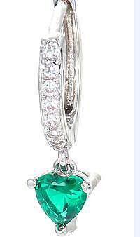 Sjewelry atacado joias de aço inoxidável geométrico coração cor zircão fivela de orelha