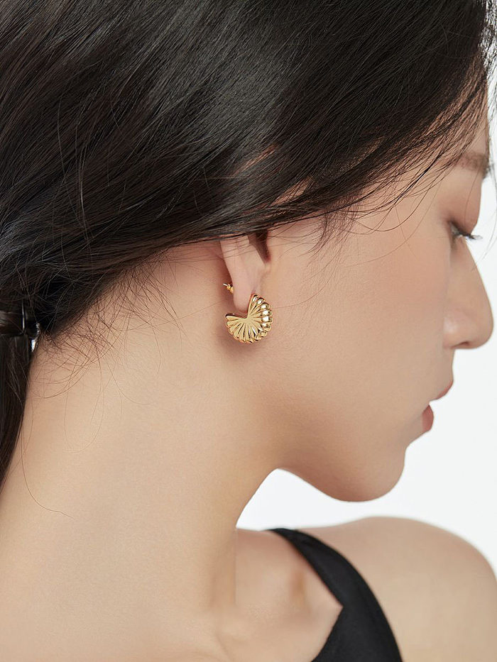1 Pair IG Style Retro Solid Color Plating Copper Ear Studs